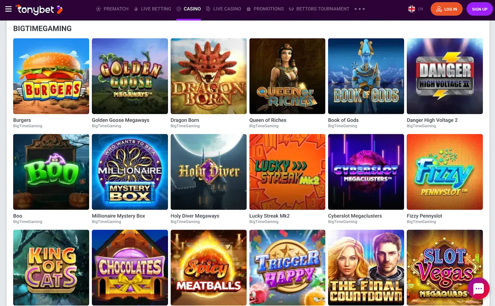 BigTimeGaming Slots