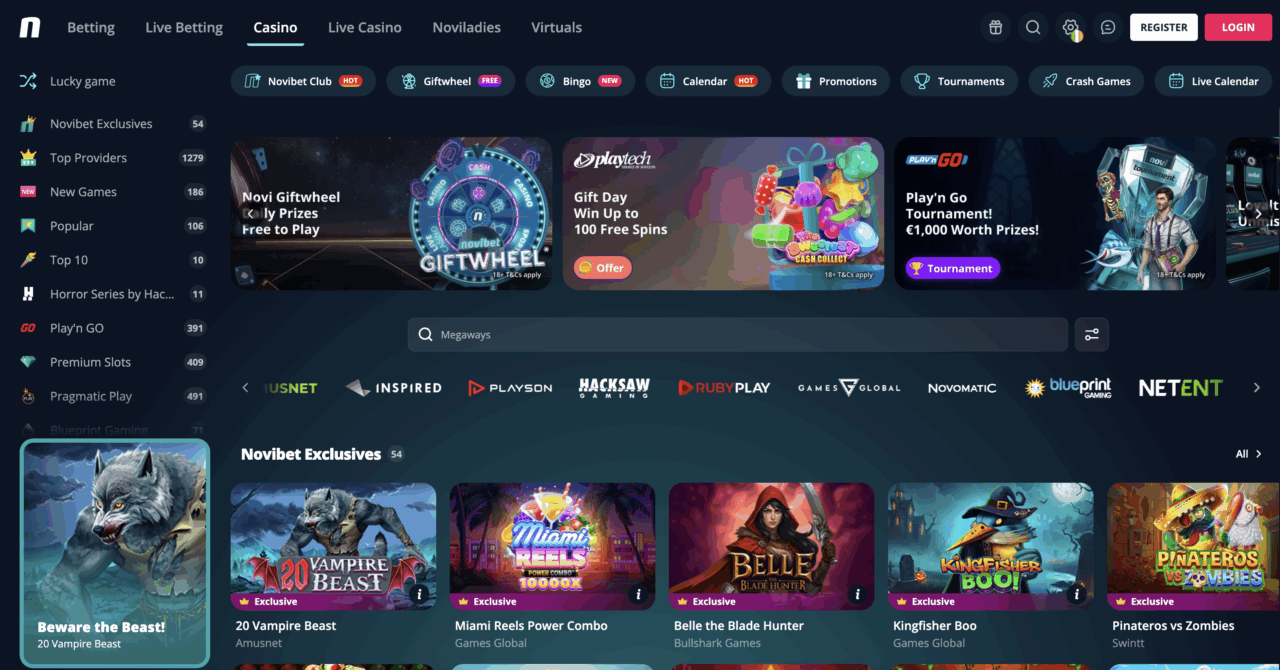 Novibet Casino bonus for Irish Players