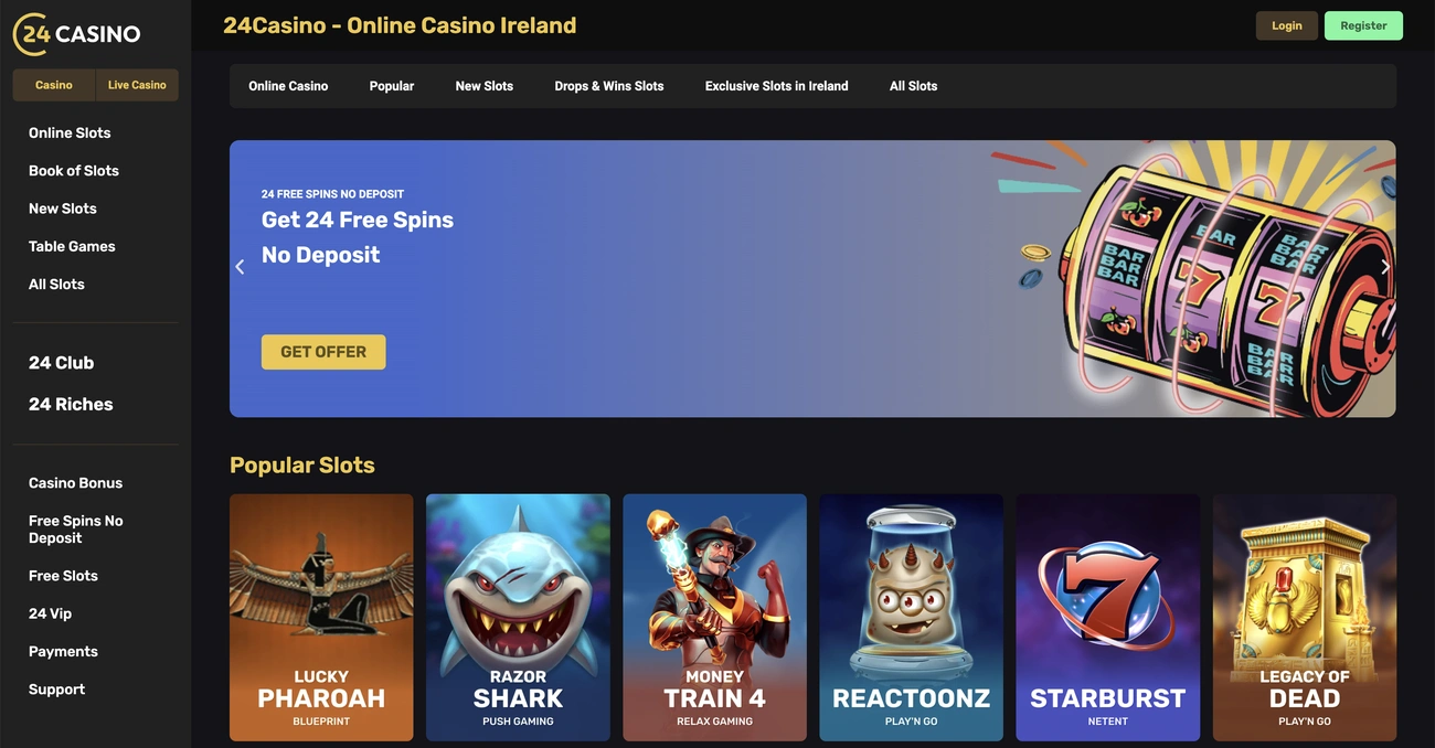 24casino bonus - top irish online casino