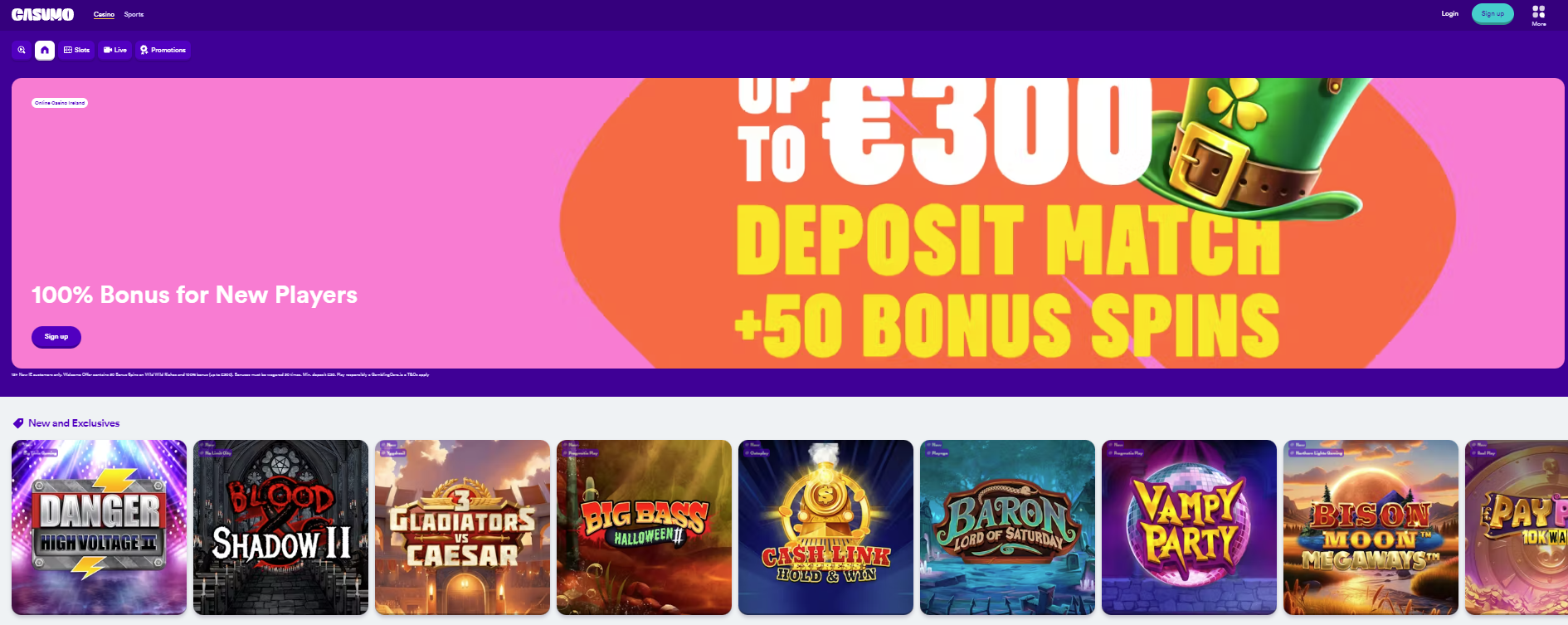 Casumo Casino deposit bonuses in Ireland