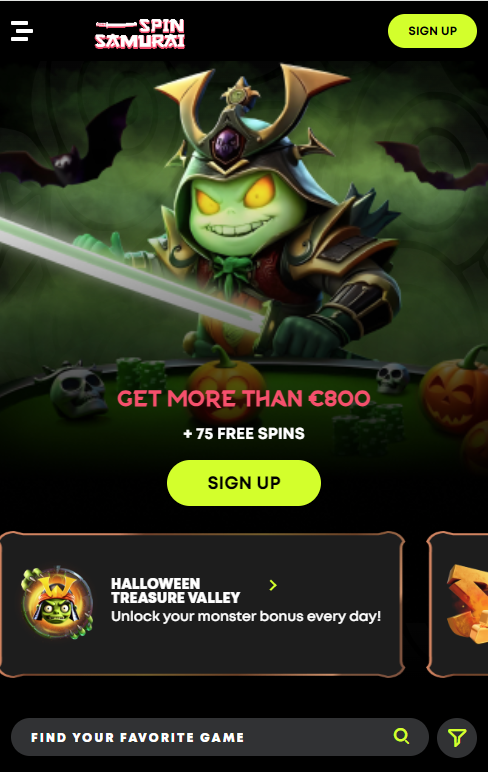 Spin Samurai Casino Ireland
