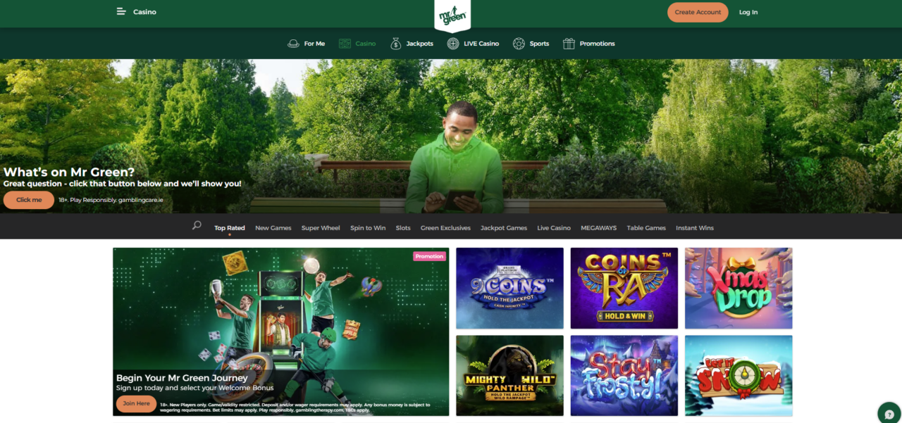 mr green casino games
