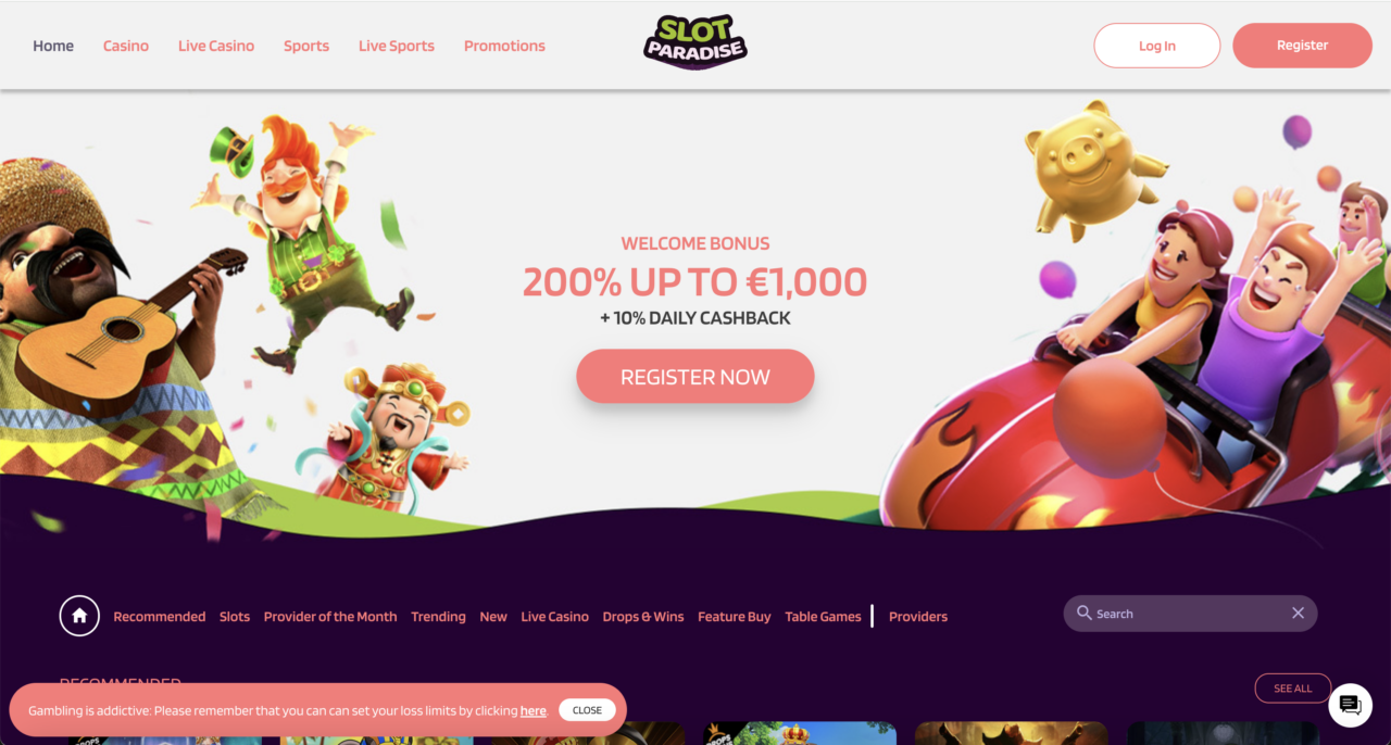 Slot Paradise Casino Offer for Irish Gambling Players 